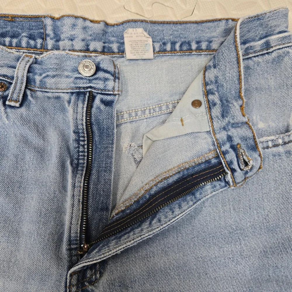 Vintage‎ Levis 505 Jeans Mens 33x30 Light Wash Distressed Straight Leg Grunge